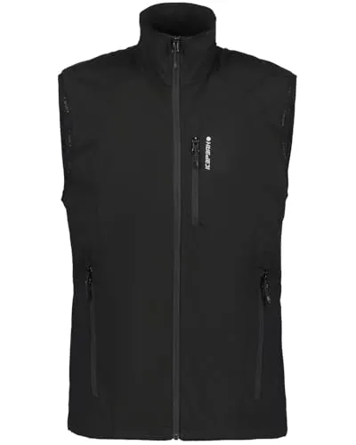 ICEPEAK BOGATA Weste für Herren, schwarz, Größe 52 - Funktionsjacke für aktive Outdoor-Enthusiasten, mit 10.000 mm Wassersäule und 5.000 mvp Atmungsaktivität, idealer Wetterschutz und elastischer Komfort.