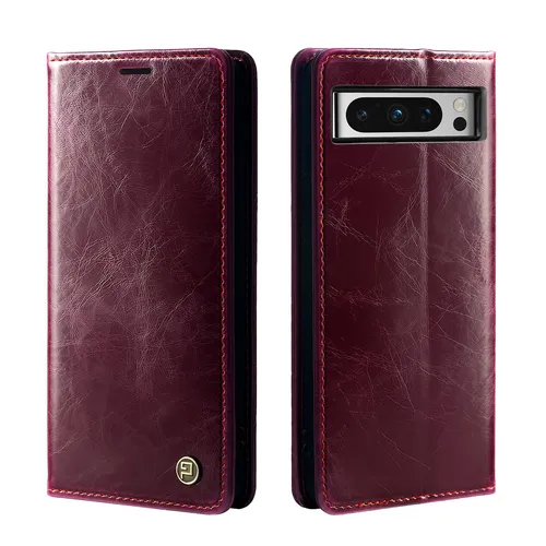 Handy Hülle für Google Pixel 8 Pro Handyhülle Case Klapphülle RFID Weinrot
