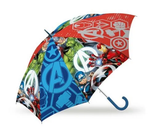 The AVENGERS Stockregenschirm Avengers Kinder Stockschirm Regenschirm Schirm Hulk Iron Man 57cm