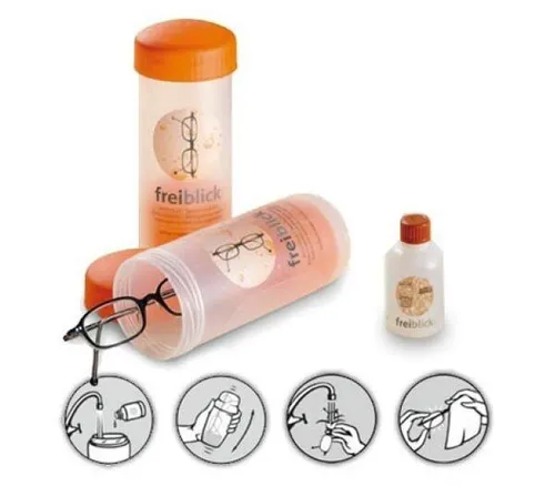 freiblick Brillenbad SET | Schüttelbad inkl. 50ml Spezialreiniger | SPARSET