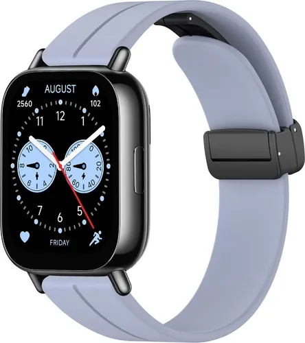 Für Xiaomi Redmi Watch 5 Lite Silikon Armband mit Magnetischer Faltschließe Hellblau