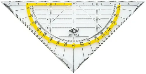 WEDO Geodreieck Geometrie-Dreieck 160mm transparent in weiß von Wedo
