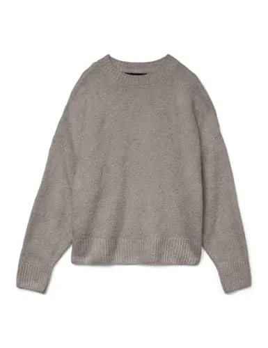 Vero Moda Rundhalspullover VMBoom - Modischer Strickpullover - Pullover mit Rundhalsausschnitt, pflegeleicht und elastisch, ideal für einen lässigen Look.
