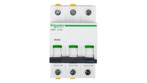 Schneider Electric A9F03320 Leitungsschutzschalter iC60N - 3-polig, 20A B, effektiver Schutz vor Überlast und Kurzschlüssen mit ergonomischem Griff