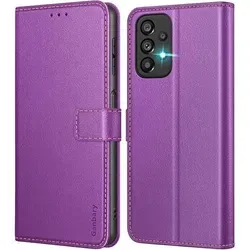 Premium Leder Klapphülle für Samsung Galaxy A23 4G/5G in Violett - Elegante Klapphülle aus hochwertigem Leder, ideal für den Schutz und die Pflege Ihres Smartphones. Perfekte Passform für Erwachsene und stilbewusste Frauen.