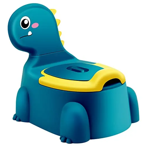 Dinosaurier Kindertöpfchen für Kleinkinder - Töpfchen für Kinder im Dinosaurier-Design, rutschfest und ergonomisch, ideal für das Toilettentraining von 1-6 Jahren, leicht zu reinigen und tragbar.