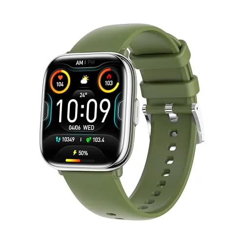 myPhone Watch Pastel Greenwood - Smartwatch mit AMOLED-Display und Bluetooth Calling, ideal für Gesundheitstracking und aktive Nutzer. Wasser- und staubdicht nach IP67, stylisches Design für jeden Anlass.