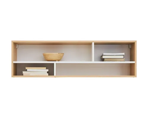 Deine Möbel 24 Hängeregal POKO 12 in Biskuiteiche/Weiß Lux/Grau - Stylisches Hängeregal der POKO Kollektion – ideal für das Jugendzimmer. Hohe Funktionalität trifft auf modernes Design, um individuellen Raum optimal zu nutzen. Robuste Verarbeitung für langfristige Zufriedenheit.