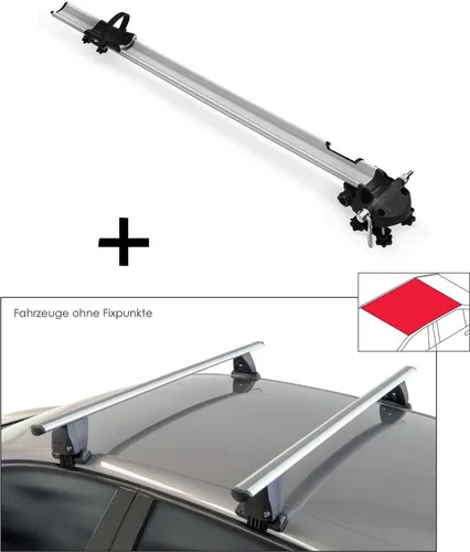 Fahrradträger Bike Pro + Dachträger VDP Delta für Toyota Tundra (XK50) Crew Max ab 2014 - Praktisches Set aus Fahrradträger und Dachträger für Toyota Tundra (XK50) Crew Max ab 2014. Leichtes Aluminium, maximale Zuladung 15 kg für Fahrräder aller Art. Inkl. Montageanleitung für einfachen Aufbau.