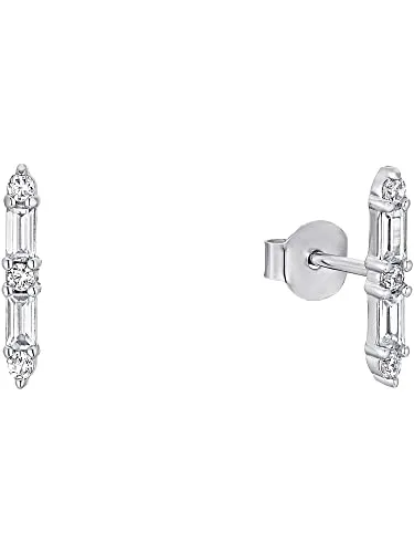 s.Oliver 2034249 Damen Ohrstecker Sterling-Silber 925 Silber Weiß
