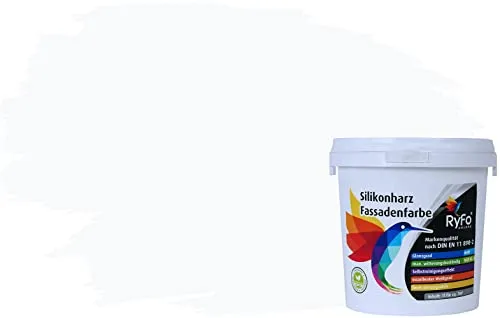 RyFo Colors Silikonharz Fassadenfarbe Lotuseffekt Trend Weißtöne 1l
