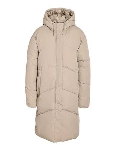 Noisy May Damen Nmtenna L/S Long Jacket Noos - Funktionsjacken, stylischer Parka mit Kapuze und langem Schnitt, perfekt für kühlere Tage und schicke Outfits.