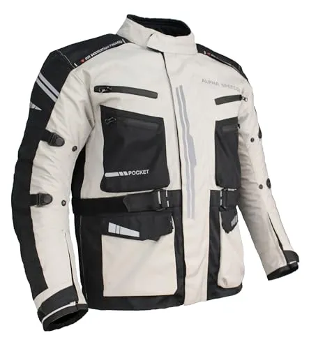 Motorrad Textiljacke Biker in weiß von Alpha Speeds