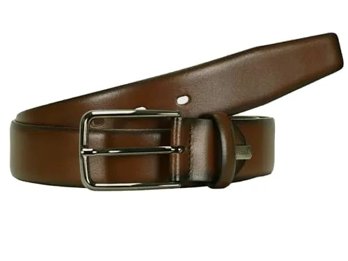LLOYD Herren Ledergürtel 35 mm - Brandy - Herren-Gürtel aus hochwertigem Rindsleder mit edler Lederoptik, regulierbar in 10 cm Schritten. Perfekt passend zu vielen Schuhen, Made in Germany.