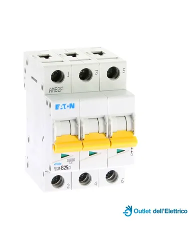 Eaton 242450 PLSM-B25/3 Magnetotermischer Leistungsschalter 10kA 3P B 25A
