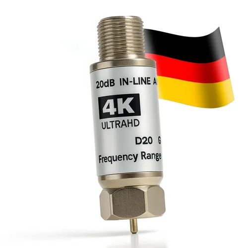 Mini Sat Verstärker 4K Inline 20dB Verstärkung TV Fernsehen Satellit DVBS DVBT