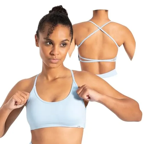 SMILODOX Sport BH Damen Sena, Shaped Fit mit offenem Rücken & überkreuzten Trägern, Ohne Bügel, elastischer Bund, Push Up BH, atmungsaktives Material – ideal für leichtes Training & Freizeit