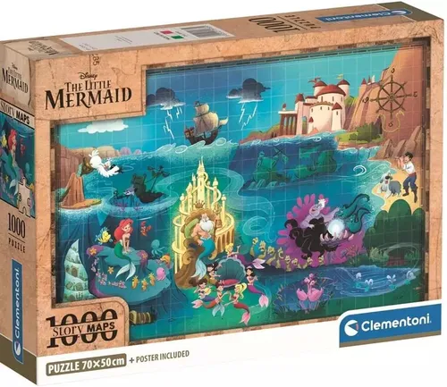 Clementoni 39783 Disney The Little Mermaid Puzzle - 1000 Teile für Erwachsene, umweltfreundlich und mit fehlenden Teile Service
