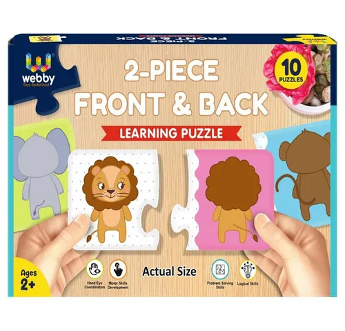 Webby Toys Puzzle Montessori Lernpuzzle-Set – 2 Teile – Interaktives Kinder-Lernspiel, 20 Puzzleteile, Fördert Feinmotorik, Konzentration und spielerisches Lernen