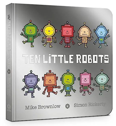 Ten Little Robots Board Book