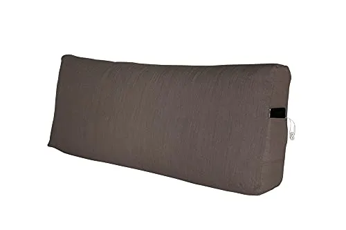 Rückenkissen Lesen Palettenkissen Kopfkissen RückenstützeTasche Pocket Euro Paletten Palettenauflage Sofa Nackenstütze Keilkissen Polstermöbel Schlafzimmer Garten MH-UQ-02 Braun 120x45x10/20 cm