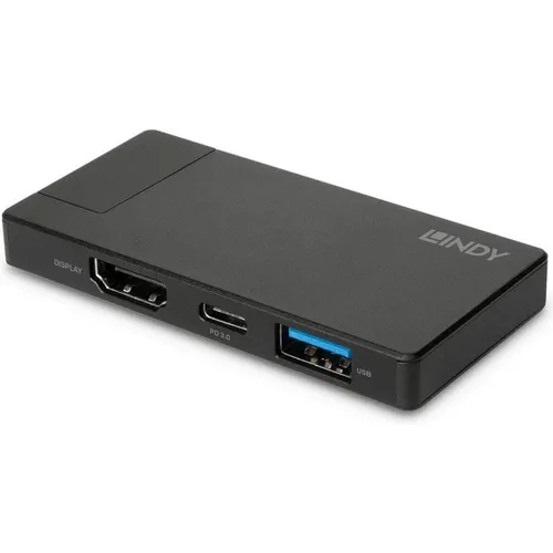 LINDY Dockingstation USB-C 3.2 Gen 1 / Thunderbolt 3 - HDMI - Weiteres Notebook-Zubehör, leichte Reise-Dockingstation für mehr Konnektivität unterwegs, ideal für stressfreies Arbeiten mit Laptop.