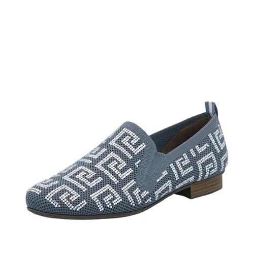 Rieker Damen 51953 Slipper - Bequemer Schuh in Blau, Größe 40 EU - Slipper & Mokassins für Damen, mit weicher Decksohle für hohen Tragekomfort den ganzen Tag über.