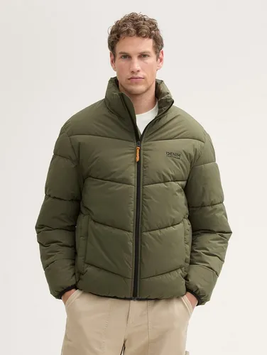TOM TAILOR Denim Herren Relaxed Fit Puffer Winter-Jacke - Moderne Funktionsjacke mit Stehkragen und wasserabweisendem Material, ideal für Herbst und Winter. Schützt zuverlässig vor Wind und Kälte.