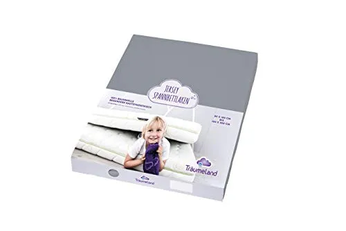 Träumeland TT02097 Spannbetttuch Jersey anthrazit, Größe 90 x 200 cm