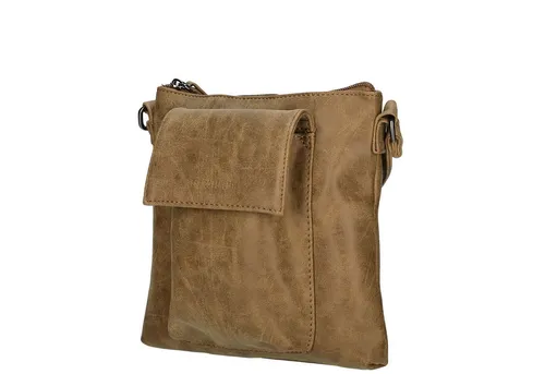 Christian Wippermann Umhängetasche Damen Tasche Schultertasche Umhängetasche Crossover Bag (einzeln), Leder Optik Handtasche Schwarz