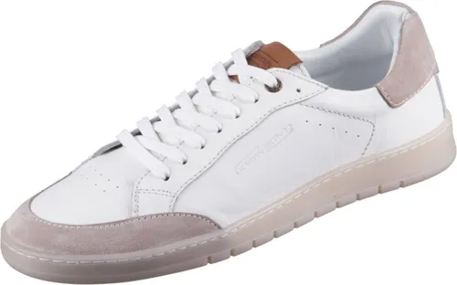 camel active Herren Sneaker aus echtem Leder Braun-Weiß - Herren-Sneaker aus echtem Nappaleder mit Logoprägung, ideal für hohen Tragekomfort und Flexibilität im Alltag.