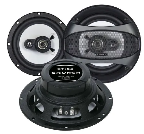 Crunch GTI-62 3-Wege Einbau-Lautsprecher - Car-HiFi-Lautsprecher mit 180W für phänomenalen Sound, ideal für Audiophile, die im Auto ein unvergessliches Klangerlebnis suchen.