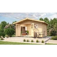 weka Gartenhaus 111 Gr.3 - Robustes 28 mm Holzhaus - Gartenhaus aus 28 mm starkem Holz, ideal für Gartenlagerung und Freizeit, bietet viel Platz und Stabilität.