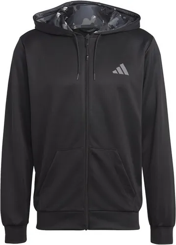 ADIDAS TR-ES+ BL FZ JA BLACK/GREFIV - Herren-Sweatjacke - Herren-Sweatjacke mit atmungsaktivem Material und AEROREADY Technologie für optimalen Komfort beim Krafttraining und voller Bewegungsfreiheit.