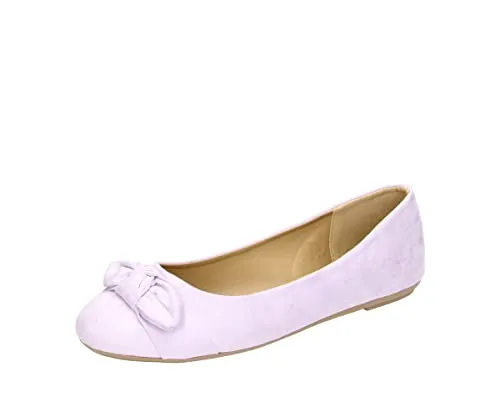 Fitters Footwear That Fits Damen Ballerina Claire - Modische Ballerinas in Übergröße (43 EU, Lilac) - Hausschuhe mit flachem Absatz und komfortablem Microfibre-Obermaterial, ideal für den täglichen Einsatz und in trendigen Farben erhältlich.