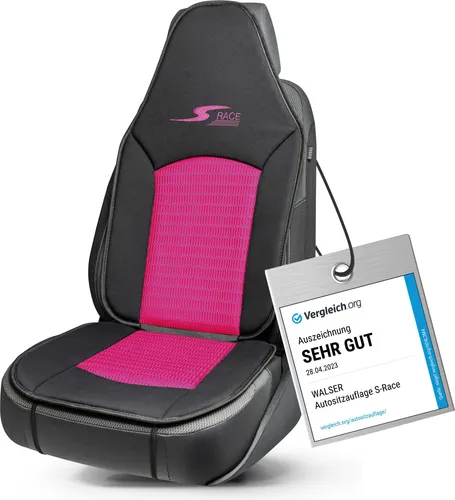 Walser Car Comfort Auto-Sitzauflage S-Race - Sitzauflage für Highback-Pilotensitze, ausgezeichnet mit 'Sehr Gut'* und bietet optimalen Schutz sowie angenehmen Sitzkomfort dank dicker Polsterung.