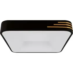 Deckenlampe LED Janis 42 cm in Schwarz Weiß Gold - Moderne Deckenleuchte für Innenräume, blendarm und energieeffizient mit 2970 lm Lichtstrom, ideal für Wohnzimmer, Schlafzimmer und mehr.