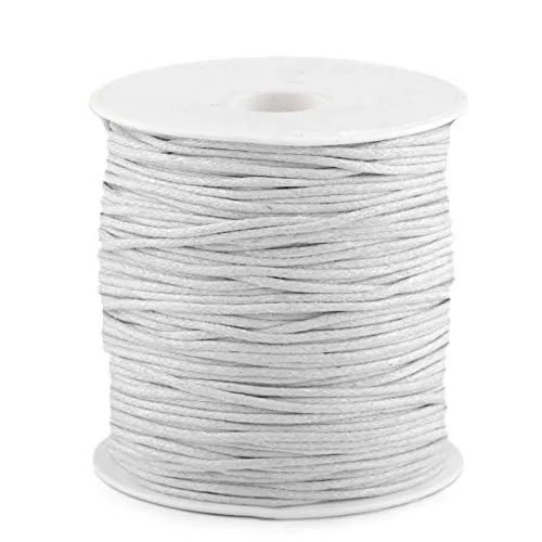 85-100m Gewachste Baumwollschnur 1,5-2mm Baumwollkordel Wachsband Schmuckherstellung