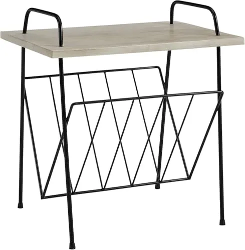 Crosley ST77-NA Wiltshire Schallplattenständer - Schallplatten Aufbewahrung - Platz für bis zu 10 Schallplatten - Natur