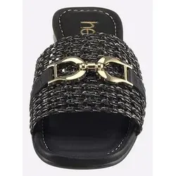 heine Pantolette Pantolette goldfarben|schwarz 41 EU von Heine
