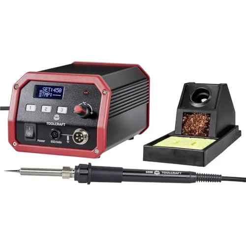 TOOLCRAFT ST-100D Lötstation 100W - Lötgeräte mit digitaler Temperaturregelung von 150 - 450°C, ideal für präzise Lötarbeiten in Elektronik und Bastelprojekten.