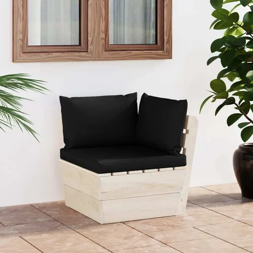 Maison Exclusive Garten-Paletten-Ecksofa mit Kissen aus imprägniertem Fichtenholz