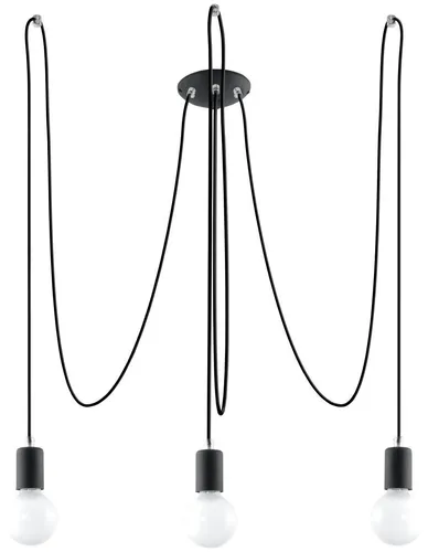 Kronleuchter Hängelampe EDISON Spinne schwarz in schwarz von Sollux Lighting