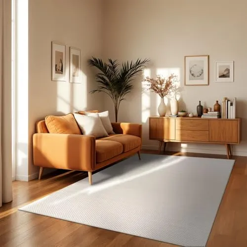 TT Home Teppich Für Outdoor Küchenteppich Balkon Terrasse Unifarbenes Design Modern, Farbe: Elfenbein, Größe:200x280 cm