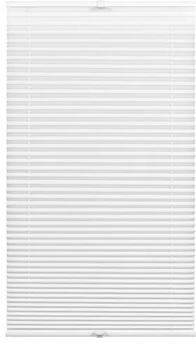 GARDINIA Plissee Concept Tageslicht, Faltrollo, Verstellbar, Weiß, 75 x 130 cm - Seitenzug- & Springrollos: Blickdichter Sicht- und Sonnenschutz mit höhenverstellbarer Falten-Technik für individuellen Lichtgenuss und einfache Montage.