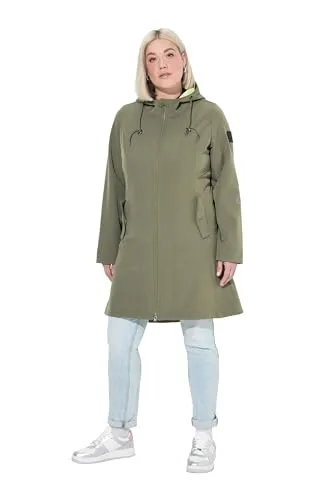 Ulla Popken Wintermantel HYPRAR Softshelljacke wasserabweisend 46/48 - Modischer Wintermantel in lodengrün, ideal für kalte Tage. Die wasserabweisende Softshelljacke bietet optimalen Schutz und hohen Tragekomfort. Perfekt für den täglichen Einsatz!