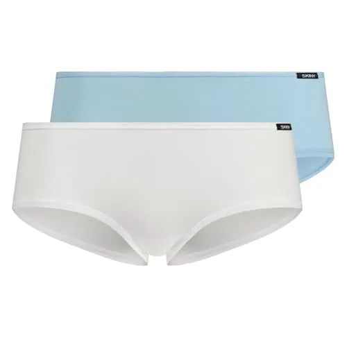 Skiny Damen Panty 2er Pack Cotton Advantage Gr. 38 - Hüftiger Schnitt mit flacher Nahtverarbeitung, aus weichem und hautfreundlichem Material für optimalen Tragekomfort.