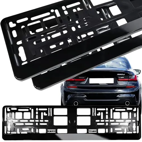 2x Kennzeichenhalter 526x120mm | Hochglanz Schwarz | Retoo - Sonstige Elektroinstallationsartikel mit doppeltem Schutz und stilvollem Design: Wetterfeste Halterungen mit einfacher Montage für alle gängigen deutschen Nummernschilder.