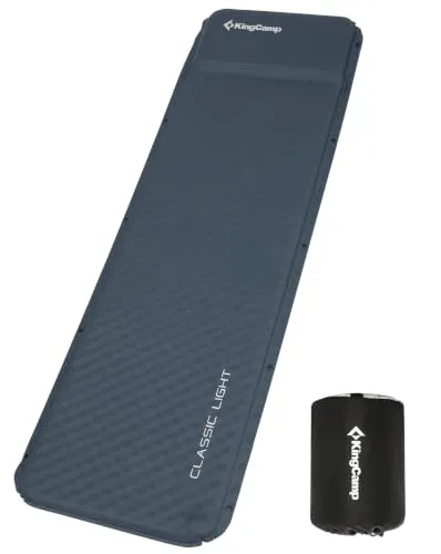 KingCamp Selbstaufblasende Isomatte Camping,Integrierten Kissen 3cm Dick | Ultraleicht,Kompakt,Bequem,Anschlussfähiges Design,Wasserdicht Reißfest,für Camping,Wandern,Rucksackreisen,Zelt