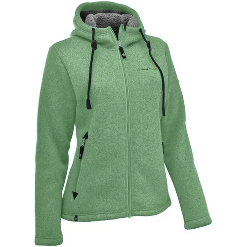MAUL Damen Chieming Strickfeecejacke+Kapuze in petrol von Maul